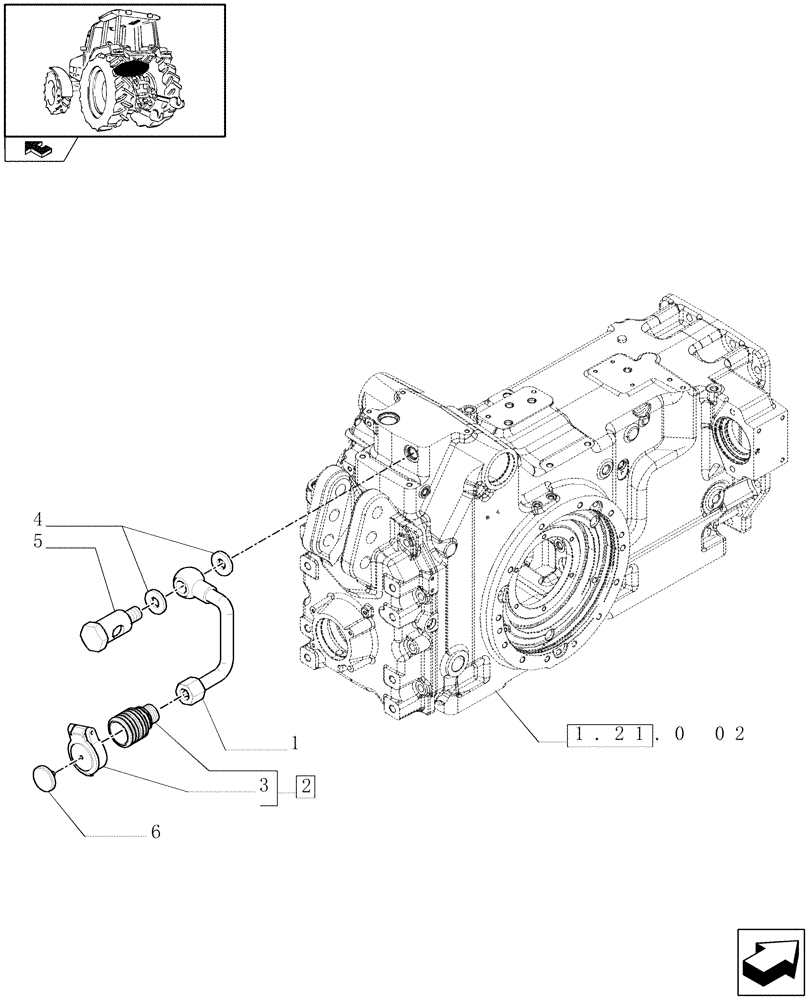 Схема запчастей Case IH PUMA 140 - (1.82.7/08) - LOW PRESSURE HYDRAULIC RETURN PORT FOR EDC (VAR.331839) (07) - HYDRAULIC SYSTEM