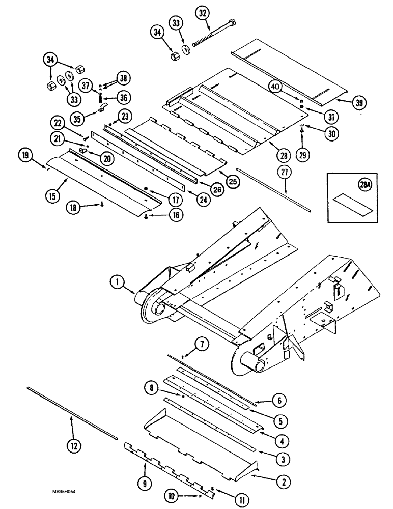 Схема запчастей Case IH 1644 - (9A-32) - FEEDER, COVERS (13) - FEEDER