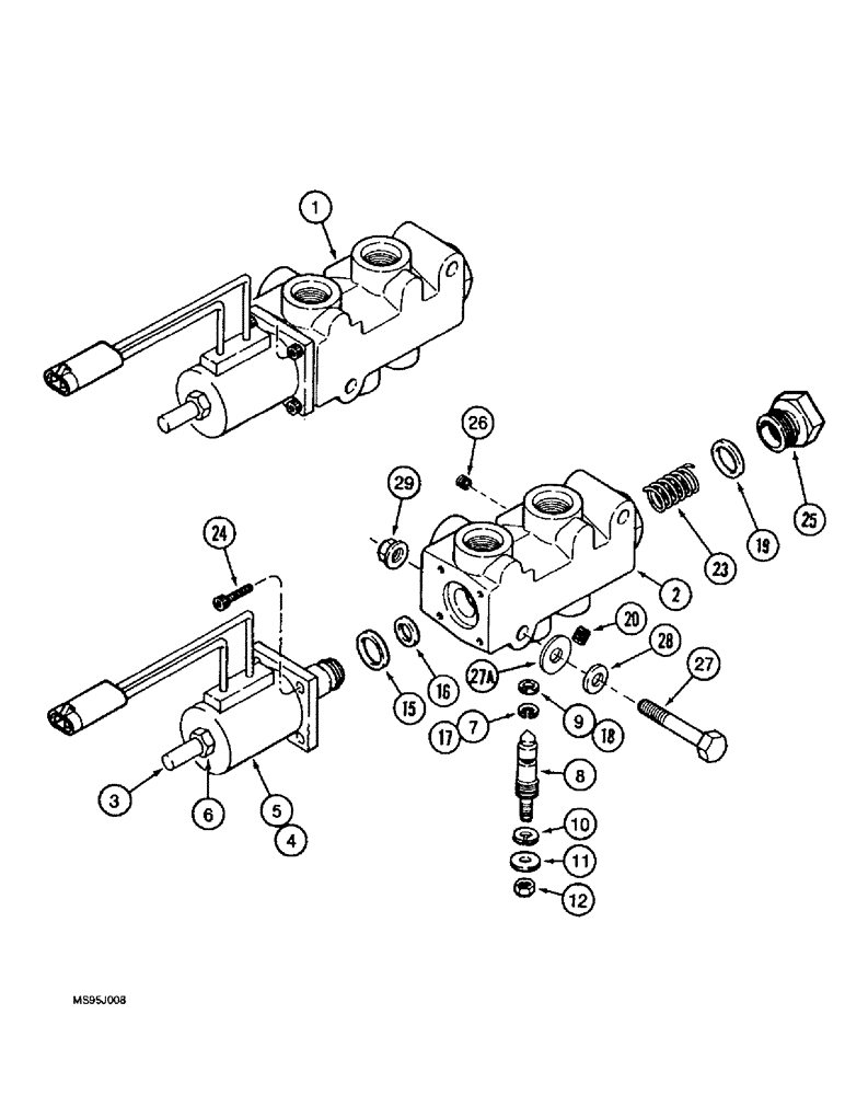 Схема запчастей Case IH 1644 - (8-52) - HYDRAULIC REEL DRIVE VALVE ASSEMBLY AND MOUNTING (07) - HYDRAULICS