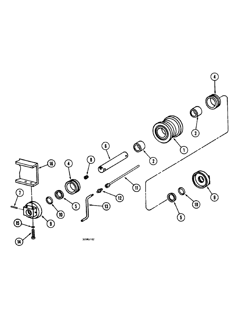 Схема запчастей Case IH 1660 - (6-90) - TRACK ROLLER (03) - POWER TRAIN