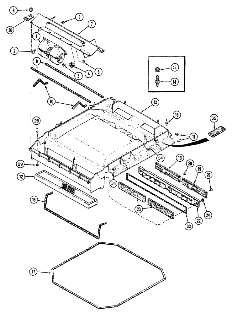 Схема запчастей Case IH 7240 - (9-130) - CAB, AIR FILTER AND BLOWER HOUSING (09) - CHASSIS/ATTACHMENTS