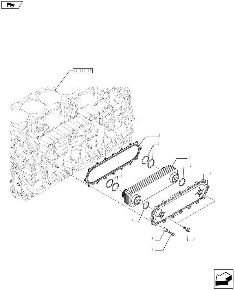 Схема запчастей Case IH F2CFE613T E003 - (10.408.01) - HEAT EXCHANGER - ENGINE (504130575) (10) - ENGINE