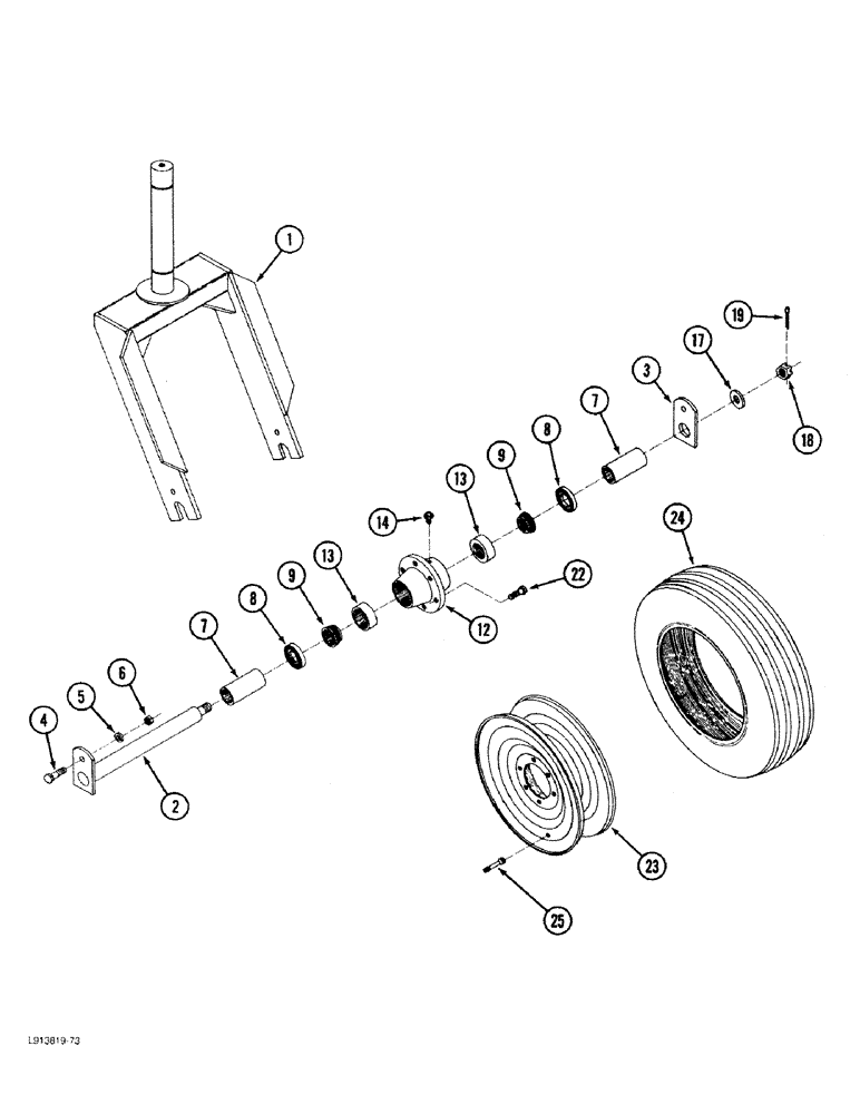 Схема запчастей Case IH 8100 - (9B-18) - GAUGE WHEEL, WING (09) - CHASSIS/ATTACHMENTS