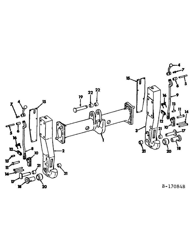 Схема запчастей Case IH 1566 - (09-16) - FRAME, THREE POINT HITCH QUICK COUPLER, CATEGORY III CONVERTIBLE TO CATEGORY II HITCH (12) - FRAME