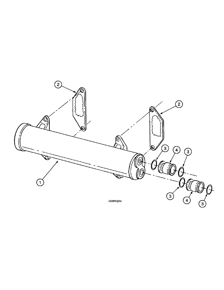 Схема запчастей Case IH DT-436 - (9D-082) - OIL COOLER AND CONNECTIONS 