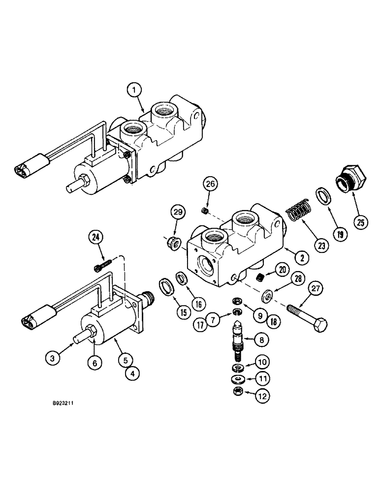 Схема запчастей Case IH 1682 - (8-22) - REEL DRIVE VALVE (07) - HYDRAULICS