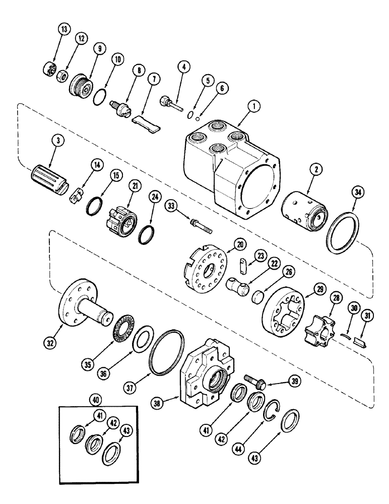 Схема запчастей Case IH 1896 - (5-108) - HYDROSTATIC STEERING PUMP (05) - STEERING