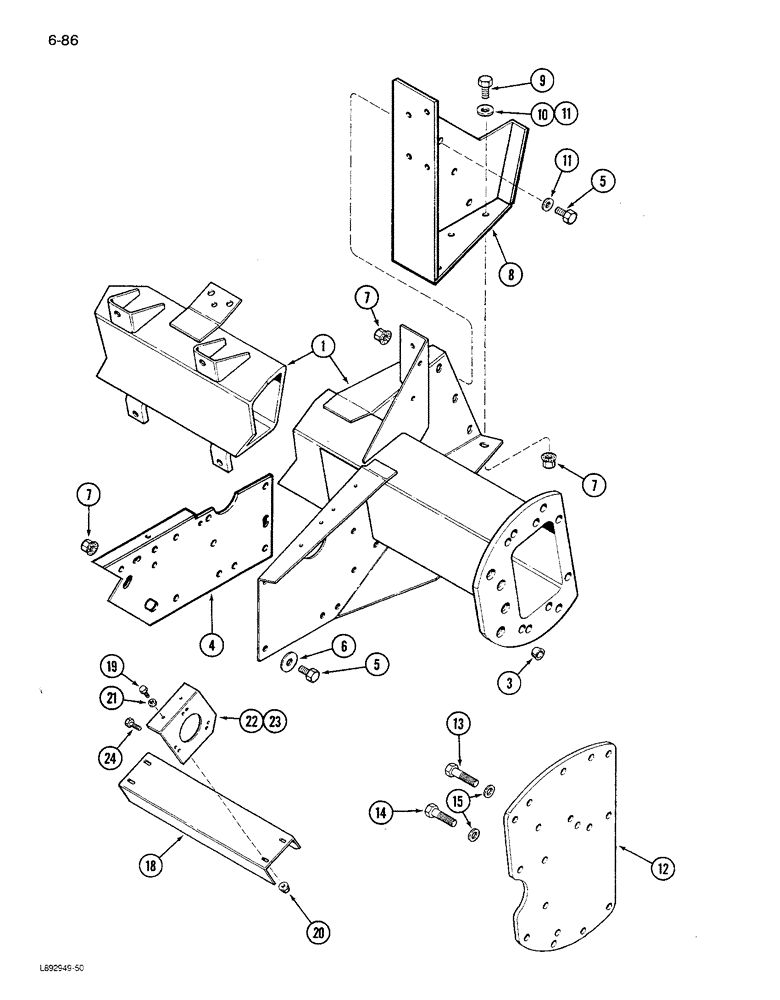 Схема запчастей Case IH 1680 - (6-086) - DRIVE AXLE (03) - POWER TRAIN