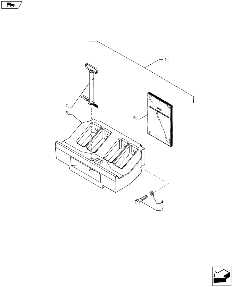Схема запчастей Case IH PUMA 170 - (88.037.01) - DIA KIT - FRONT WEIGHT CARRIER (88) - ACCESSORIES