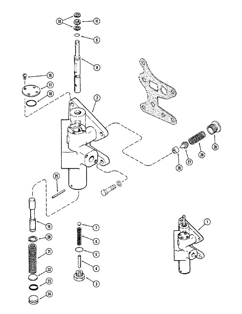 Схема запчастей Case IH 1570 - (154) - A65672 REGULATOR VALVE (06) - POWER TRAIN