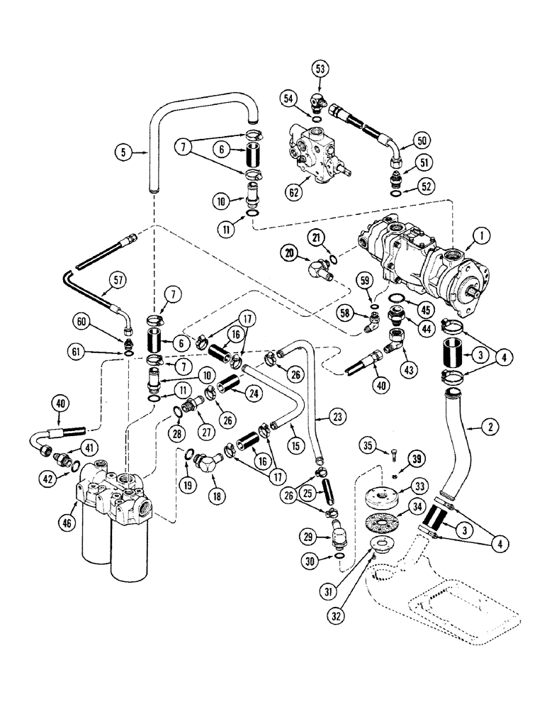 Схема запчастей Case IH 4694 - (8-288) - HYDRAULIC CHARGE SYSTEM (08) - HYDRAULICS