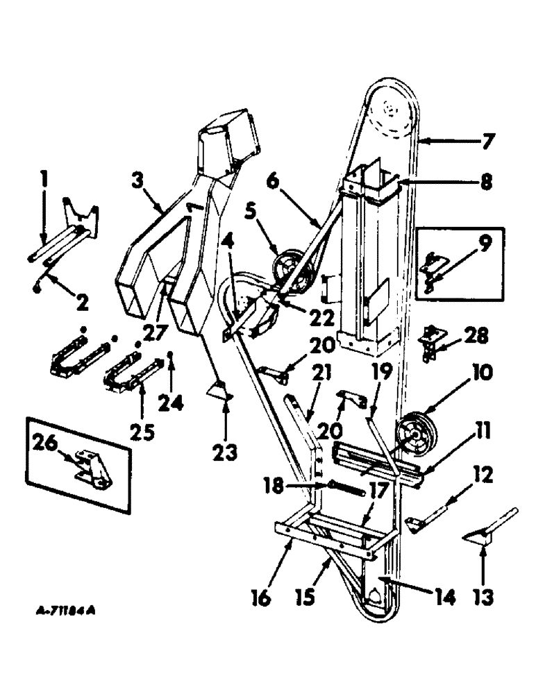 Схема запчастей Case IH 303 - (297) - BAG DELIVERY SPOUT AND DRIVE (88) - ACCESSORIES