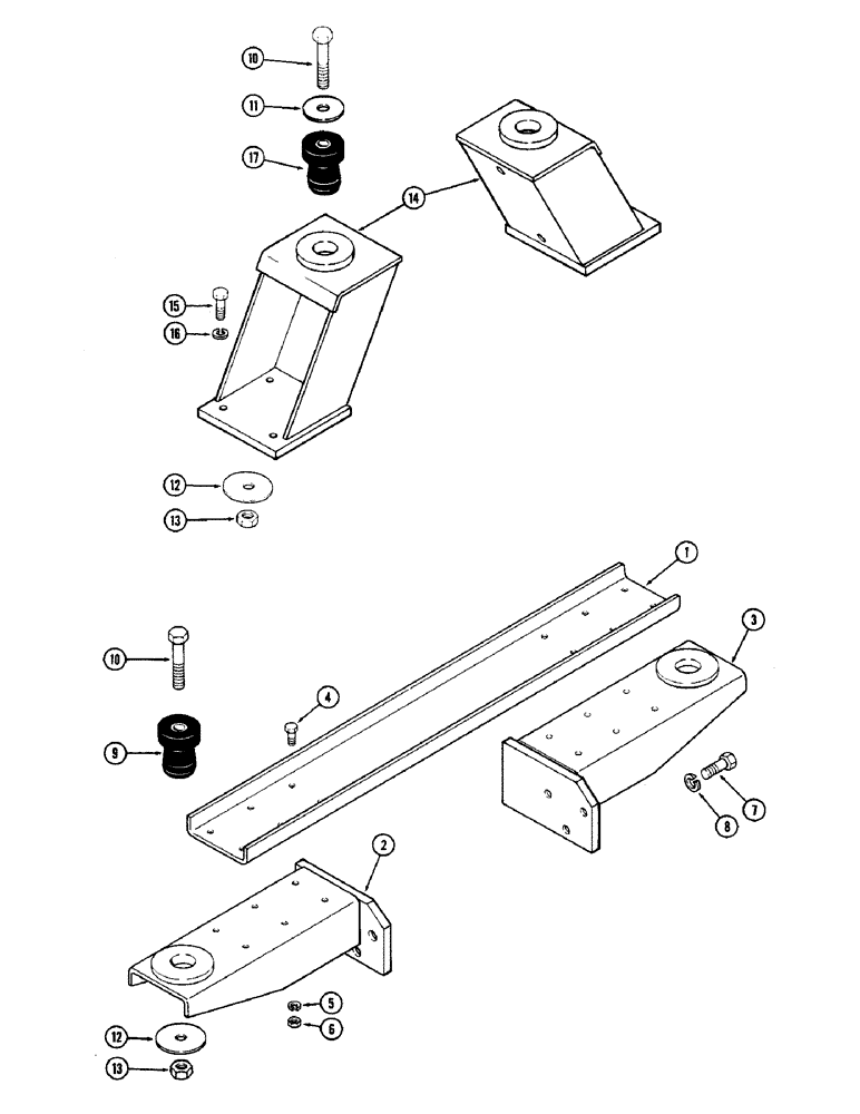 Схема запчастей Case IH 2590 - (9-358) - CAB AND 4 POST PROTECTIVE FRAME, FRONT AND REAR MOUNTS (09) - CHASSIS/ATTACHMENTS