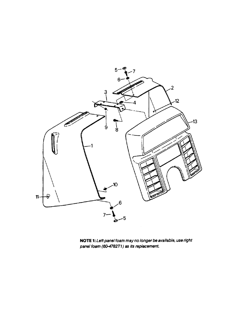 Схема запчастей Case IH 9110 - (01-34) - DELUXE DASH AND MOUNTING (10) - CAB