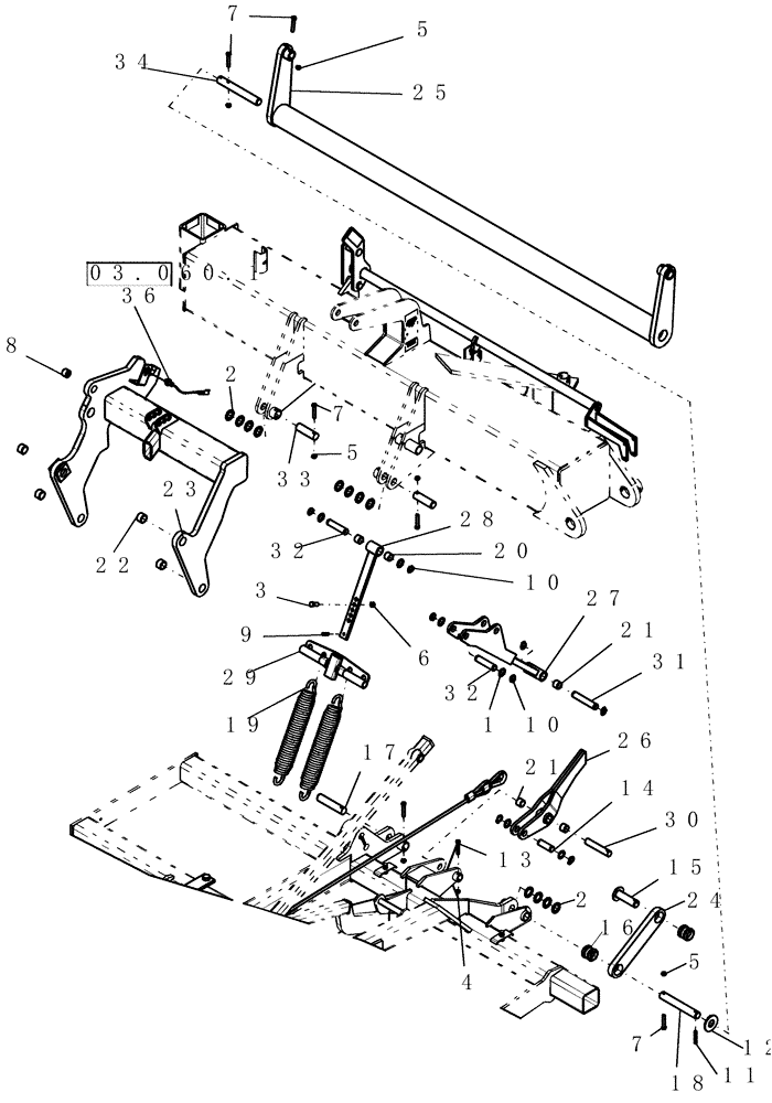 Схема запчастей Case IH ATX700 - (01.172.1) - FRAME, OUTER WING BOOM ASN Y8S003251 (12) - FRAME