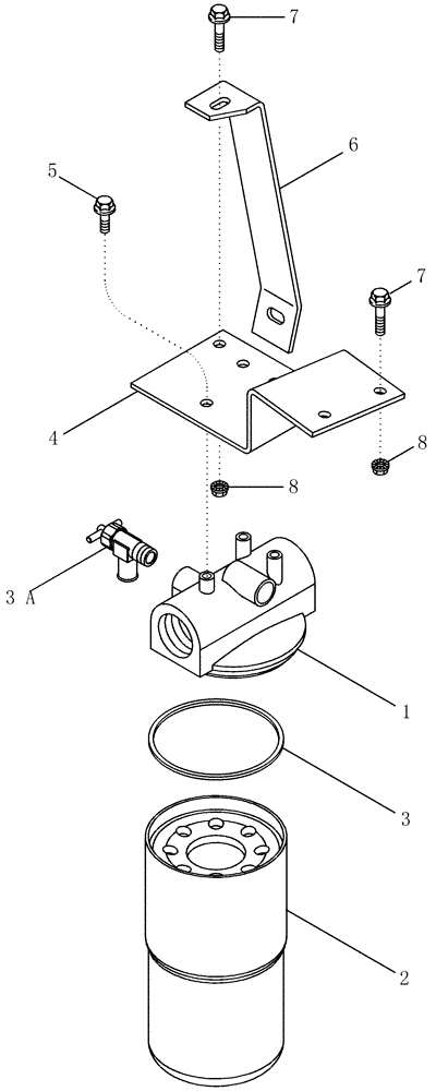 Схема запчастей Case IH 2388 - (08-04) - HYDROSTATIC - FILTER, PUMP SUCTION - SUCTION FILTER MOUNTING (07) - HYDRAULICS