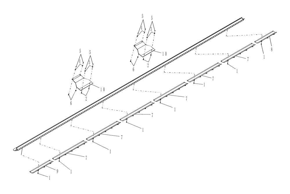 Схема запчастей Case IH DHX302 - (20.01.08[1]) - CUTTERBAR STEEL SKID PLATES; CIH CUTTING SYSTEM (14) - CROP CUTTING