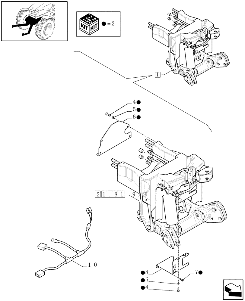 Схема запчастей Case IH PUMA 180 - (1.81.9/ C) - FRONT HPL - BREAKDOWN (07) - HYDRAULIC SYSTEM