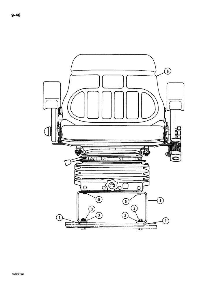 Схема запчастей Case IH STEIGER - (9-046) - SEAT MOUNTING, MECHANICAL SUSPENSION SEAT, ROPS (09) - CHASSIS/ATTACHMENTS