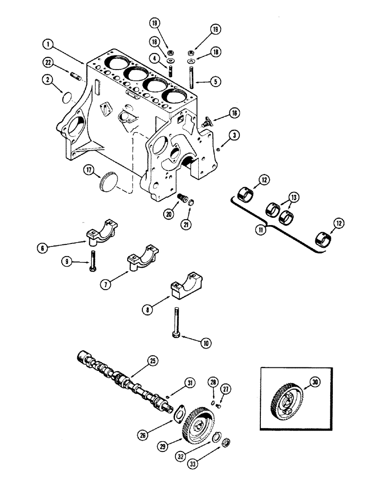 Схема запчастей Case IH 660 - (392) - CYLINDER BLOCK ASSEMBLY, 201 SPARK IGNITION ENGINE, FIRST USED ENGINE SERIAL NUMBER 2615012 