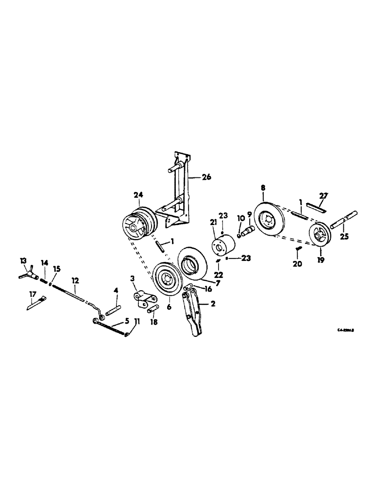 Схема запчастей Case IH 615 - (24-06) - CLEANING FAN, VARIABLE FAN DRIVE, SERIAL NO. 3291 AND ABOVE (15) - CLEANING