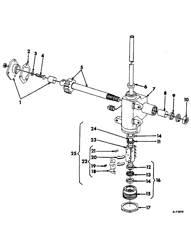 Схема запчастей Case IH 303 - (110) - POWER STEERING GEAR CASE, SAGINAW, POWER, STEERING SERIAL NO. 1861 TO 2750 (41) - STEERING