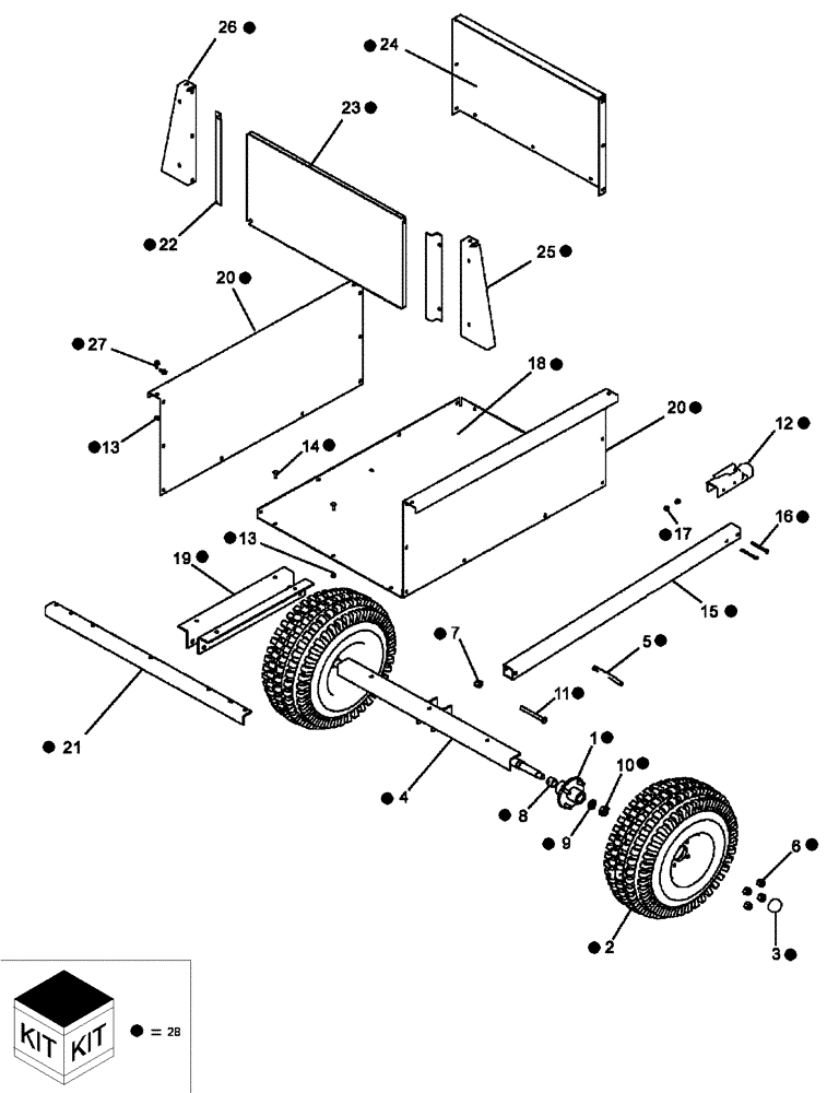 Схема запчастей Case IH SCOUT - (88.100.09) - DIA KIT, UNIVERSAL DUMP TRAILER (88) - ACCESSORIES