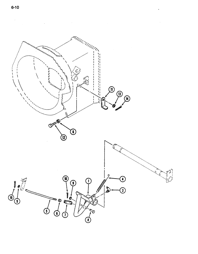 Схема запчастей Case IH 255 - (6-10) - INCHING PEDAL, CONSTANT MESH TRANSMISSION (06) - POWER TRAIN