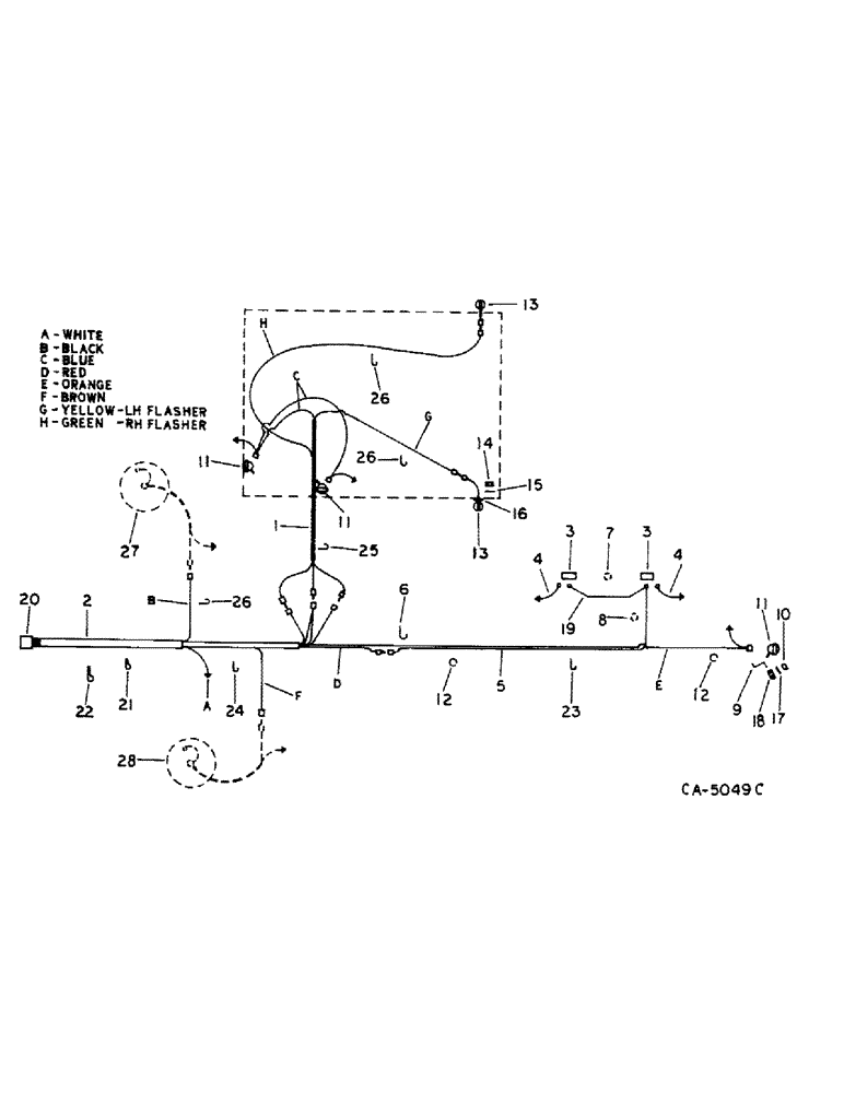 Схема запчастей Case IH 914 - (08-5) - ELECTRICAL, WIRING DIAGRAM, SEPARATOR PARTS, SERIAL NUMBER 19001 AND ABOVE (06) - ELECTRICAL