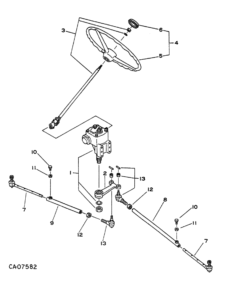 Схема запчастей Case IH 274 - (05-02) - STEERING, STEERING LINKAGE (04) - STEERING