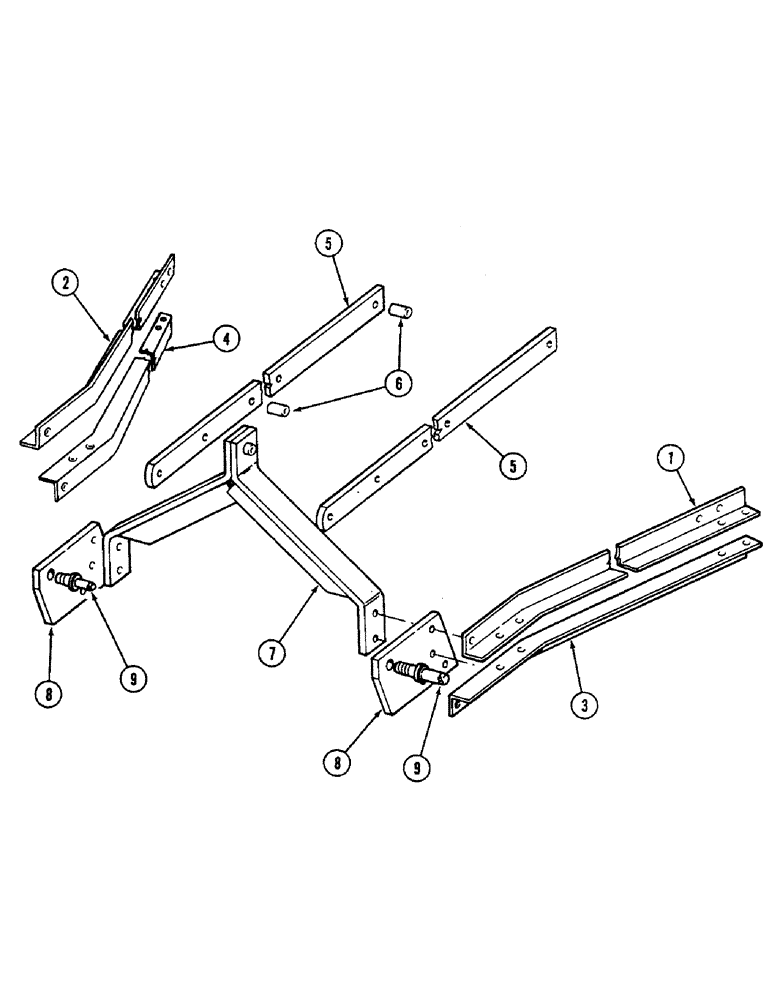 Схема запчастей Case IH 4500 - (9-014) - THREE POINT HITCH, DIRECT MOUNTED MODELS, 8 FOOT 6 INCH BASIC SIZE (09) - CHASSIS/ATTACHMENTS