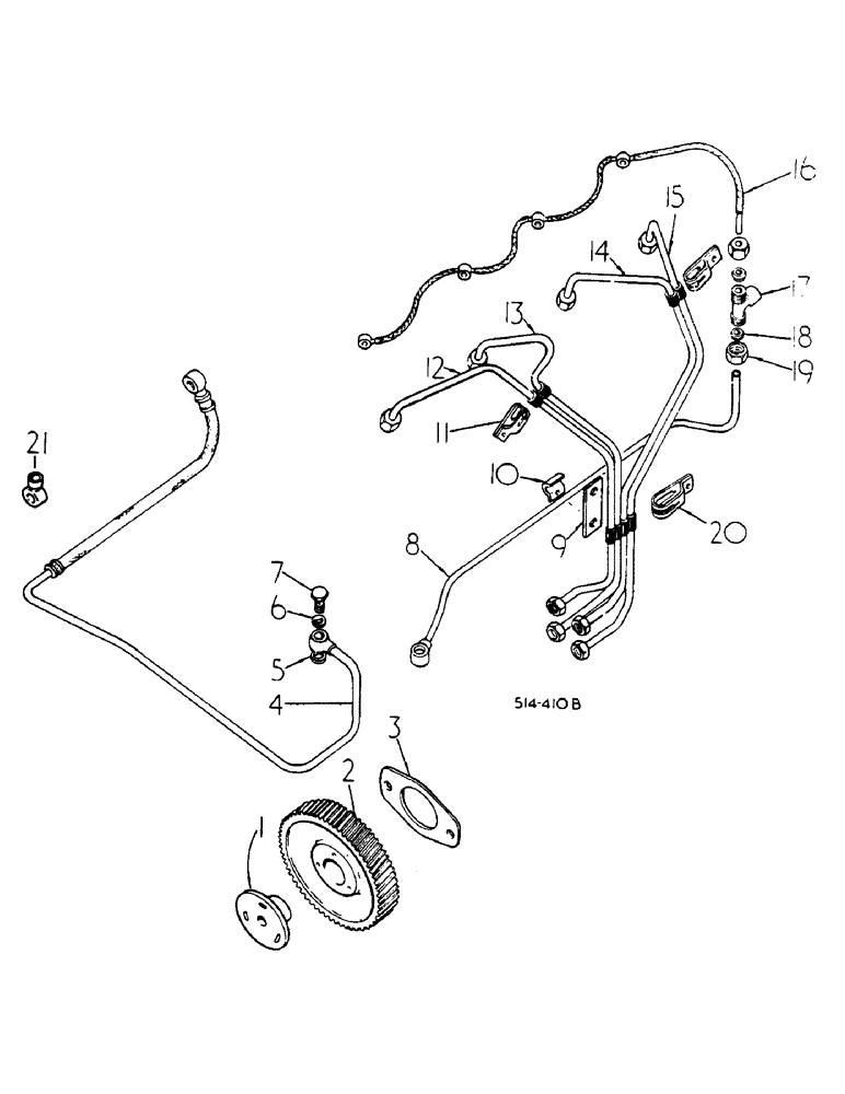 Схема запчастей Case IH 785 - (12-086) - FUEL INJECTION PIPES AND PUMP GEAR Power