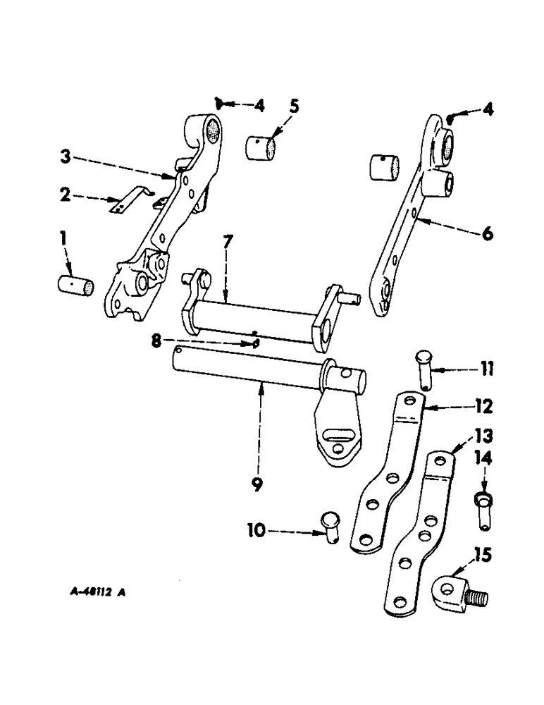 Схема запчастей Case IH 340 - (245) - DRAWBARS AND HITCHES, ROCKSHAFT BEARING AND LATERAL LIMITER, INTERNATIONAL 330 Drawbar & Hitches