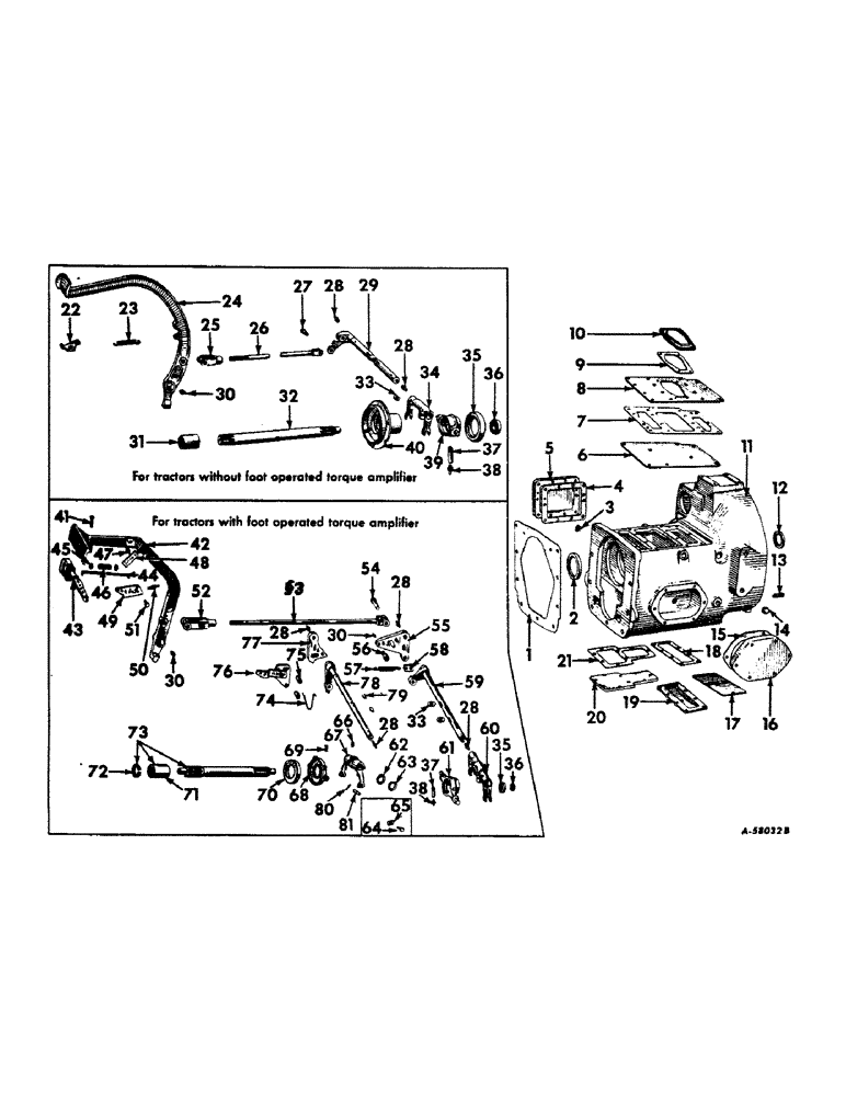 Схема запчастей Case IH 660 - (134) - CLUTCH, CLUTCH CONNECTIONS & FOOT OPERATED TORQUE AMPLIFIER CONTROLS, INTERNATIONAL 660 SERIES (03.1) - CLUTCH