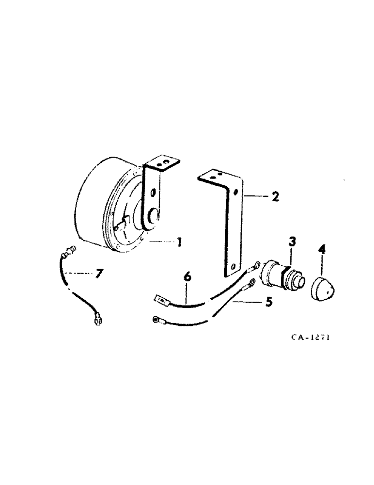 Схема запчастей Case IH 464 - (08-17[1]) - ELECTRICAL, HORN (06) - ELECTRICAL
