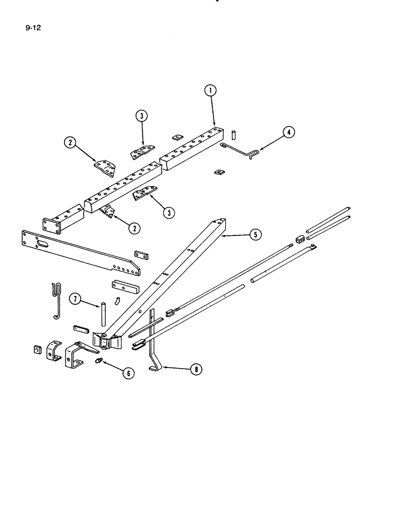 Схема запчастей Case IH 720 - (9-12) - MAIN FRAME, FIVE AND SIX FURROW, ON THE LAND (09) - CHASSIS/ATTACHMENTS