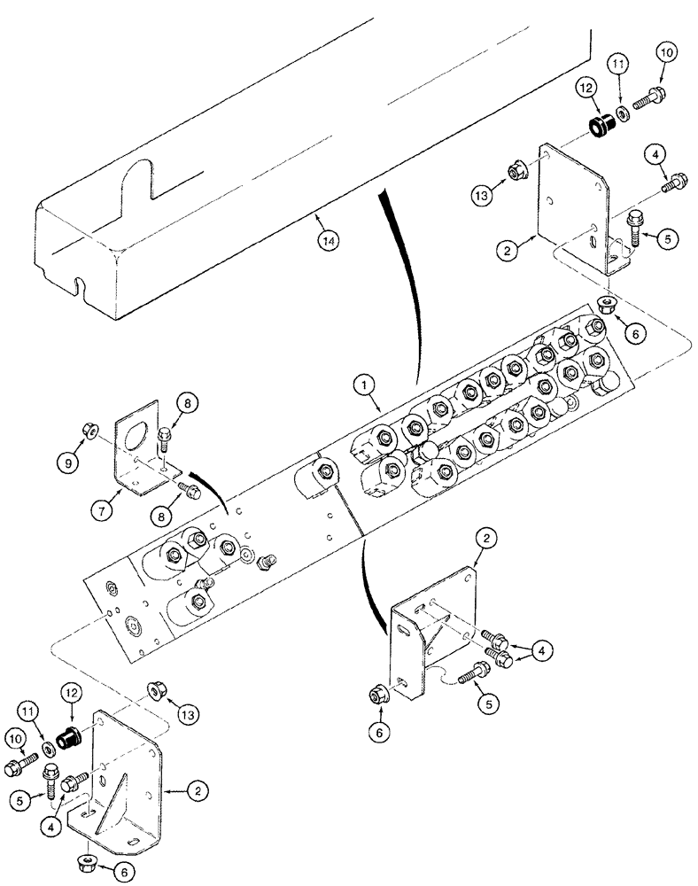 Схема запчастей Case IH 2555 - (08-24) - MANIFOLD VALVE AND MOUNTING (07) - HYDRAULICS