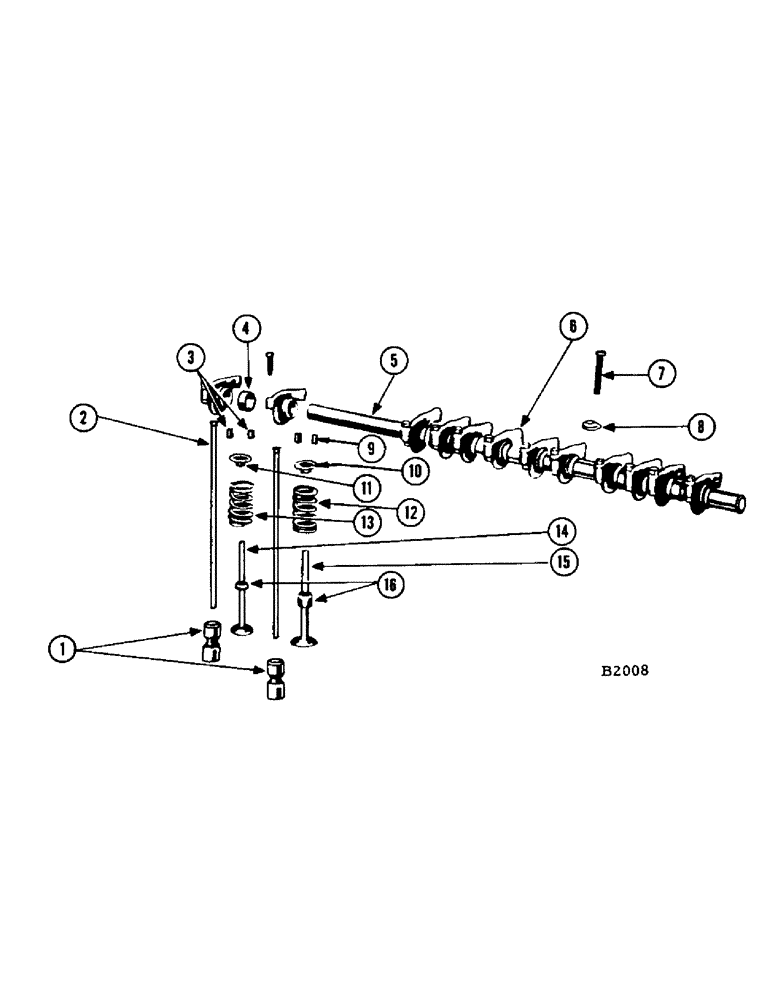 Схема запчастей Case IH 960 - (220) - PUSHRODS, ROCKERARMS AND VALVES (10) - ENGINE