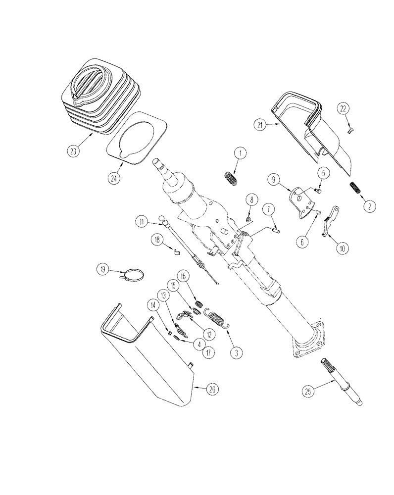 Схема запчастей Case IH STX375 - (05-06) - STEERING COLUMN (05) - STEERING