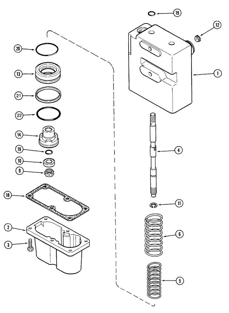 Схема запчастей Case IH 2155 - (7-08) - MASTER BRAKE CONTROL VALVE ASSEMBLY (5.1) - BRAKES