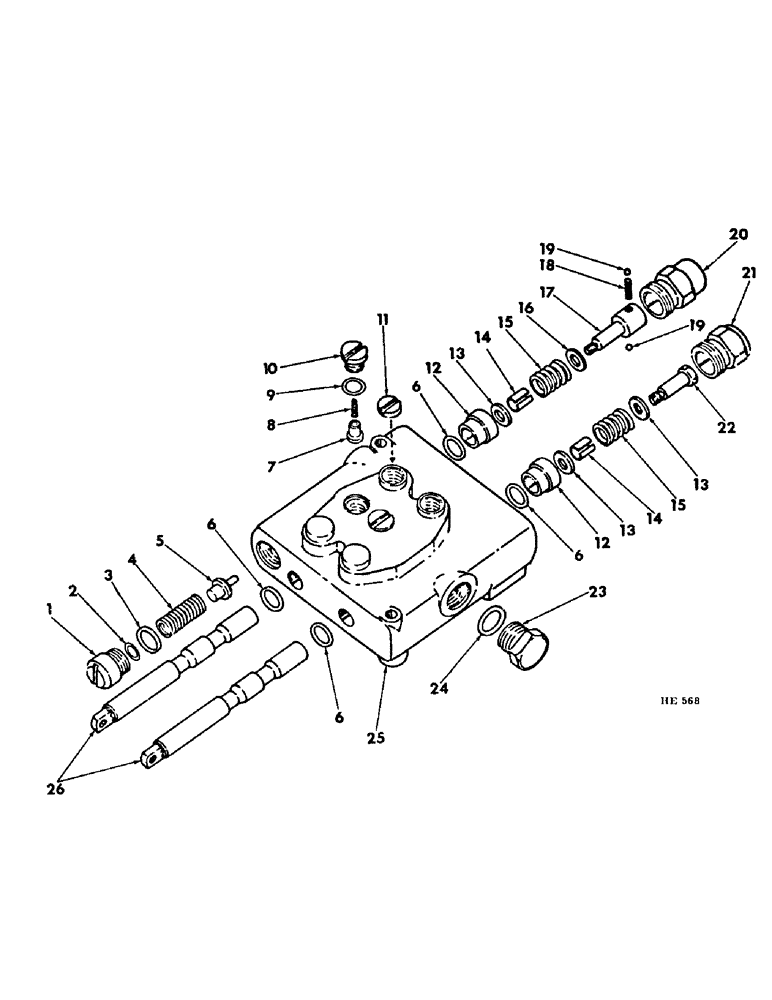 Схема запчастей Case IH 375 - (F-38) - HYDRAULIC SYSTEM, HYDRAULIC CONTROL VALVE, DOUBLE SPOOL TYPE (07) - HYDRAULIC SYSTEM