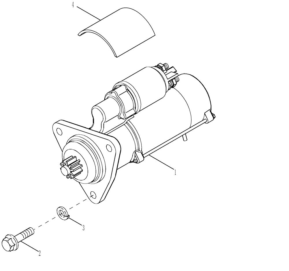 Схема запчастей Case IH MX215 - (04-24) - STARTER - MOUNTING (04) - ELECTRICAL SYSTEMS