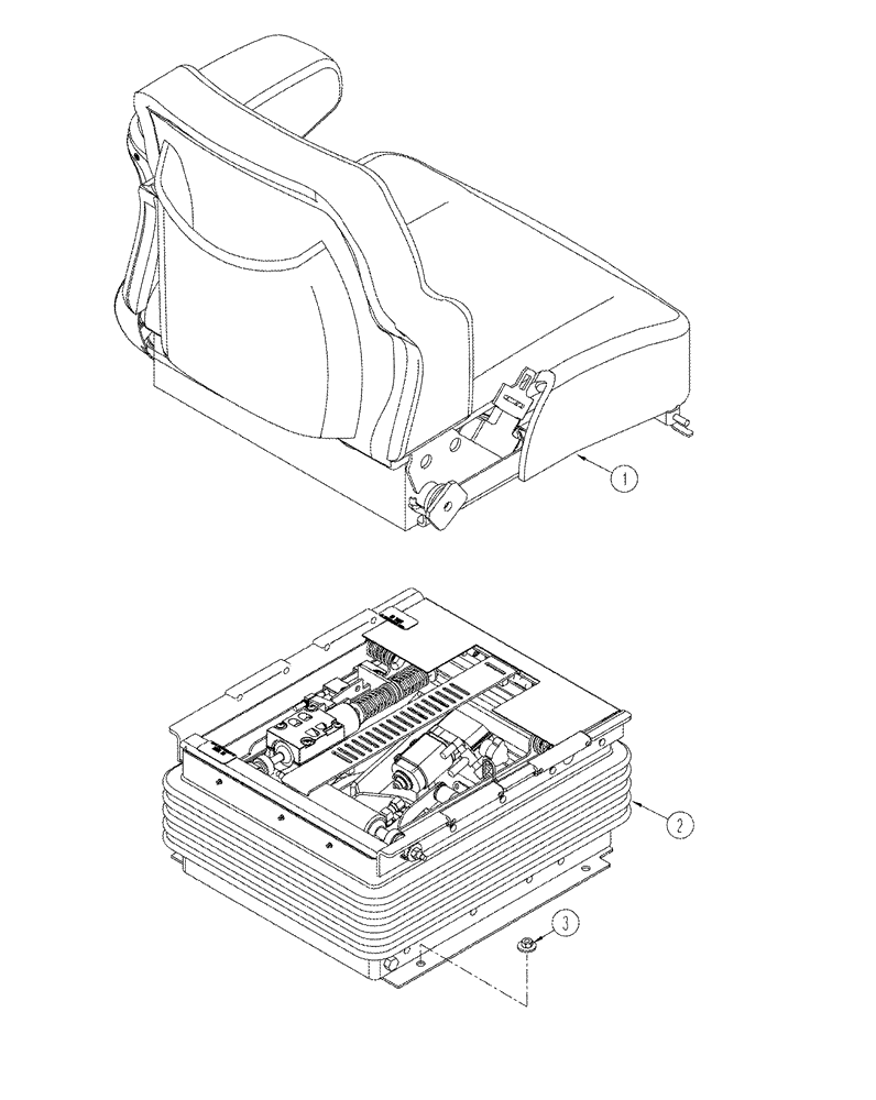 Схема запчастей Case IH STX325 - (09-24) - SEAT OPERATORS (09) - CHASSIS/ATTACHMENTS