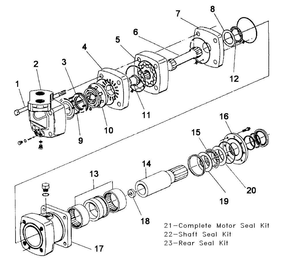 Схема запчастей Case IH 7700 - (B03[08]) - HYDRAULIC MOTOR {10000 CHAR-LYNN: 40CU.IN.} Hydraulic Components & Circuits