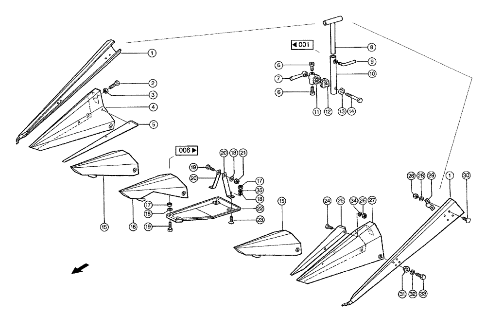 Схема запчастей Case IH 683 - (0003) - POINT (58) - ATTACHMENTS/HEADERS