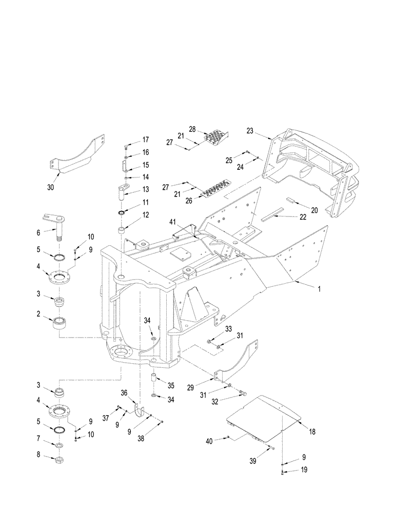 Схема запчастей Case IH STX330 - (09-29) - FRONT FRAME, WITH ACCUSTEER (09) - CHASSIS