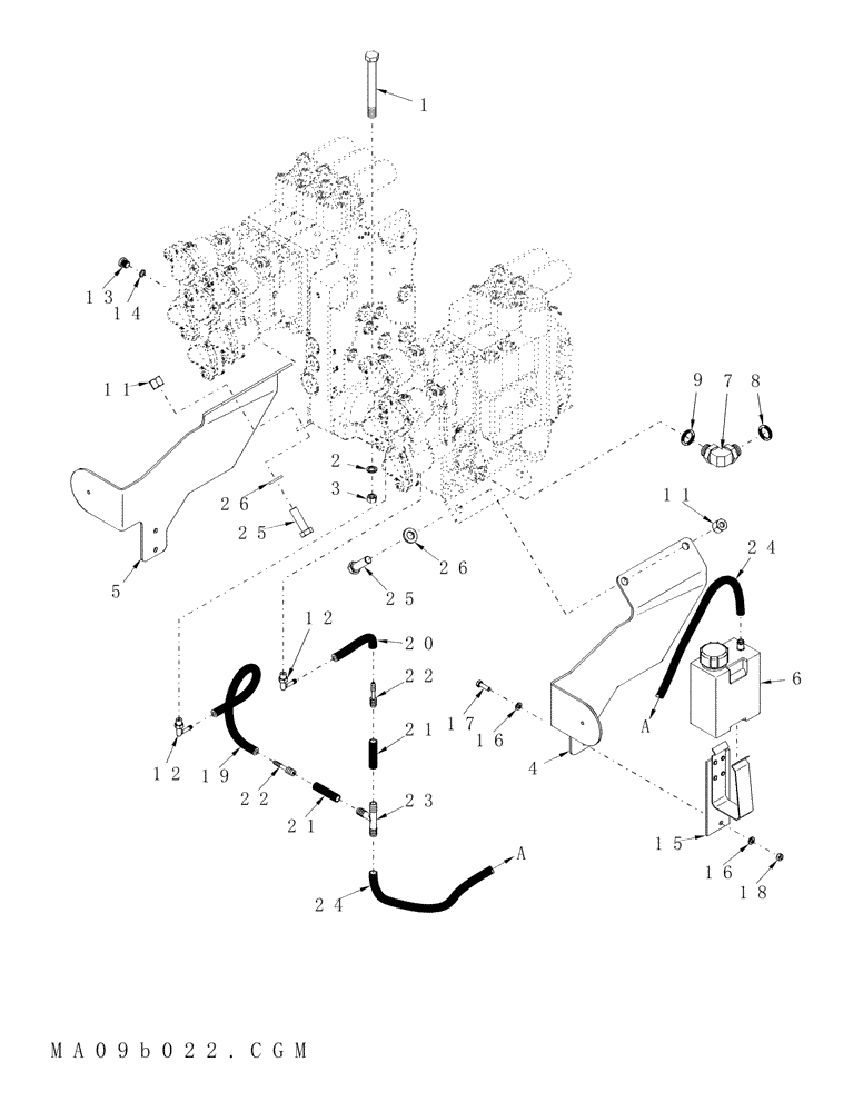 Схема запчастей Case IH STEIGER 335 - (08-28[01]) - HYDRAULIC REMOTE CONTROL VALVE, EUROPE (08) - HYDRAULICS