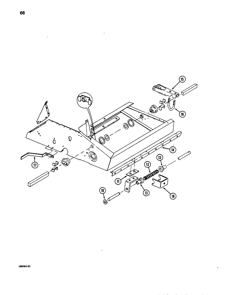 Схема запчастей Case IH 5100 - (068) - MAIN FRAME, CONTD 