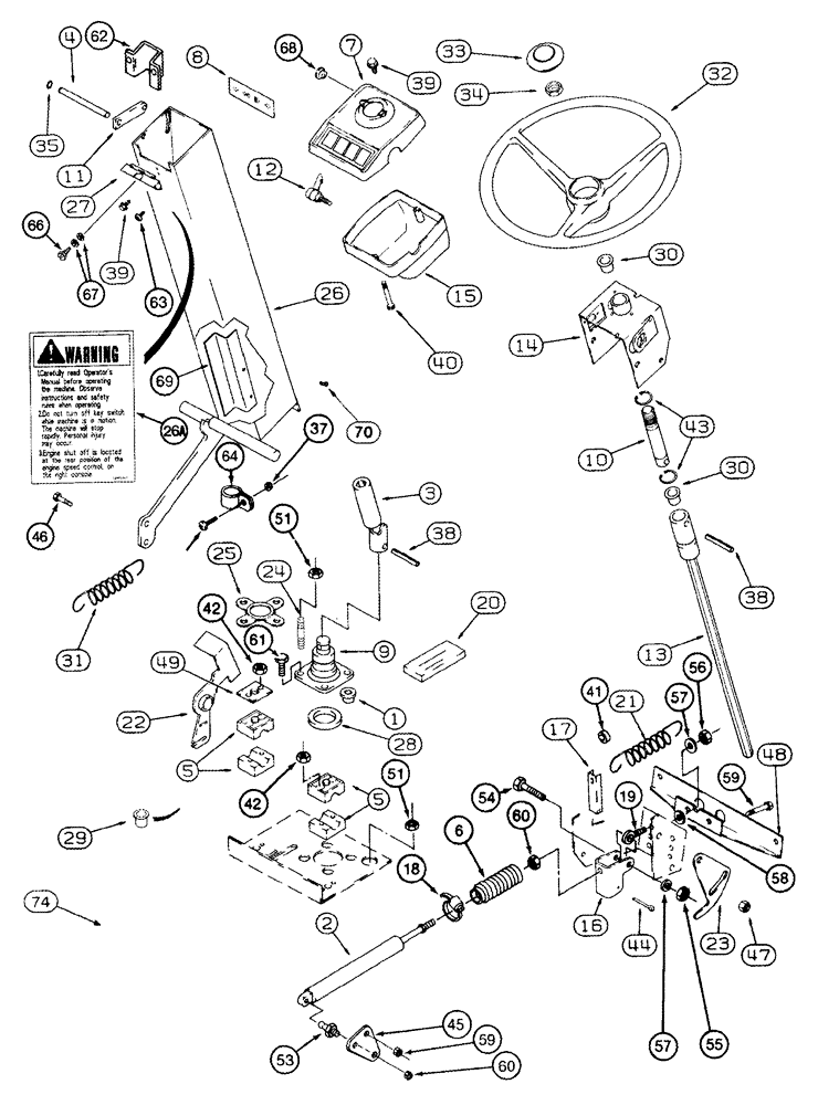 Схема запчастей Case IH CPX420 - (05-01) - STEERING WHEEL - MOUNTING (04) - STEERING