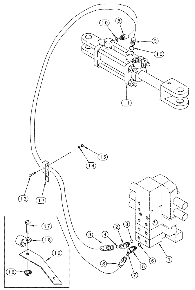 Схема запчастей Case IH 2388 - (08-33) - HYDRAULICS - FIELD TRACKER (07) - HYDRAULICS